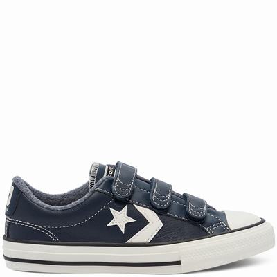 Converse Leather Easy-On Star Player - Lasten Tennarit - Obsidian/Sininen